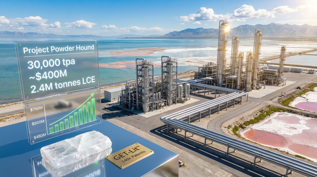 EnergyX Compass Minerals lithium plant in Utah rendering