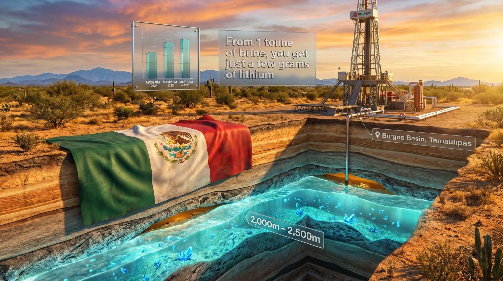 PEMEX lithium in oil wells infographic