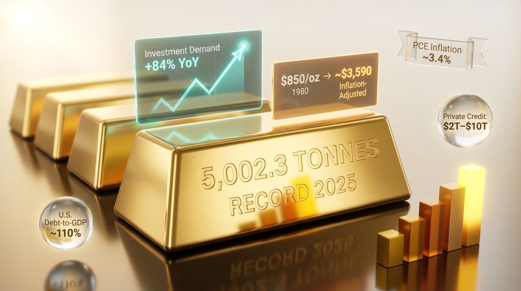 gold safe-haven demand and financial risks surge
