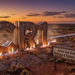 Constellation Resources Ltd-CR1-CRI gas venting in desert landscape