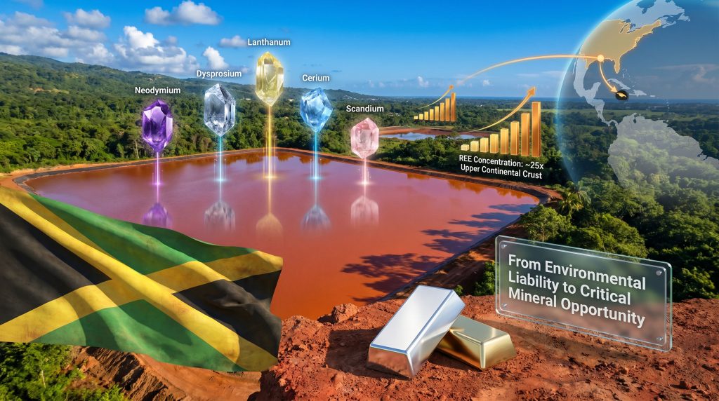 Jamaica red mud rare earth elements opportunity infographic