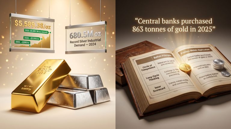 Warren Buffett rules for gold and silver investors infographic
