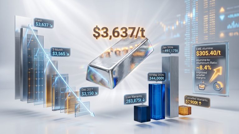 LME aluminium cash offer price infographic overview