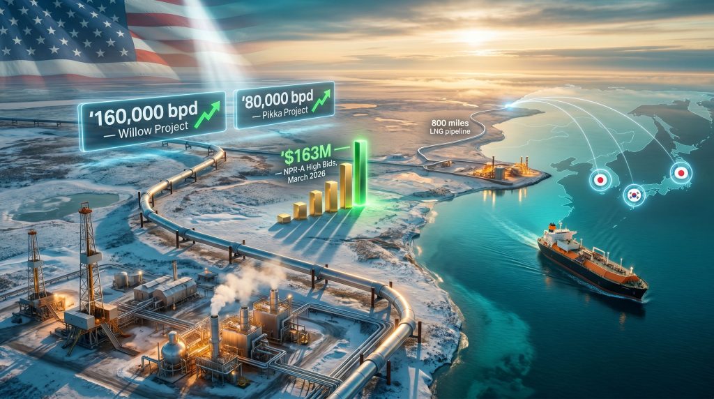Alaska oil lease sale and LNG project map