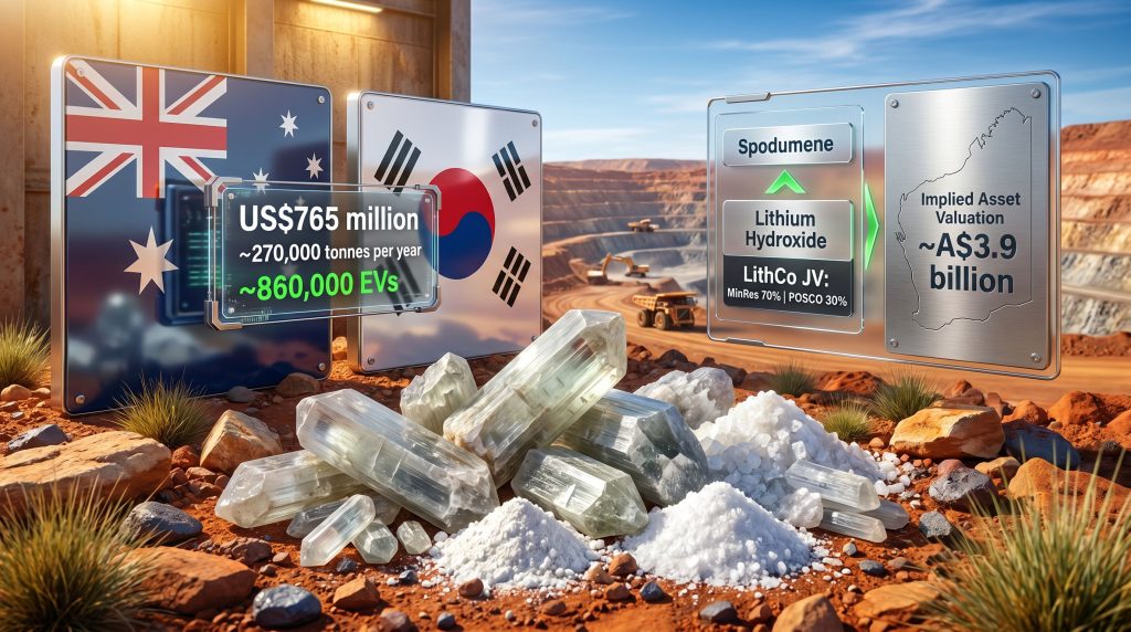 Mineral Resources and POSCO lithium joint venture infographic