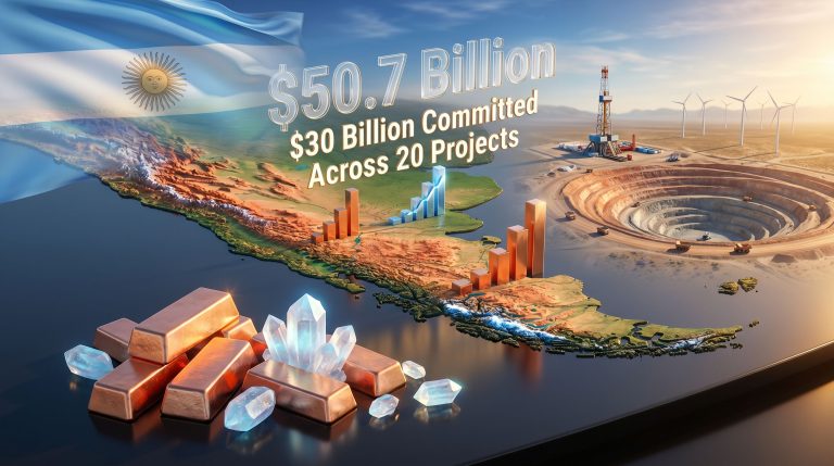 Argentina energy and mining investment opportunity map visualization