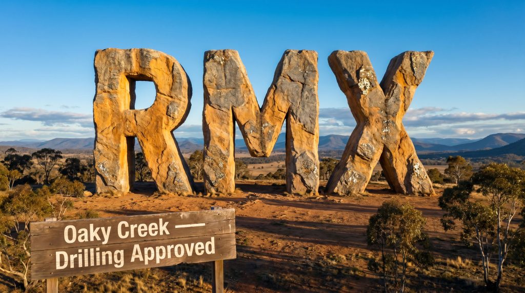 Red Mountain Mining Ltd-RMX-primary keyword giant stone letters landscape