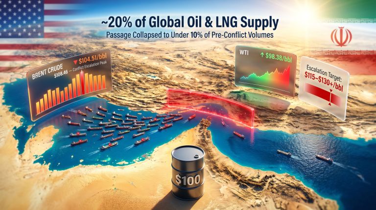 oil prices rise on US-Iran talks and Strait of Hormuz supply worries map graphic