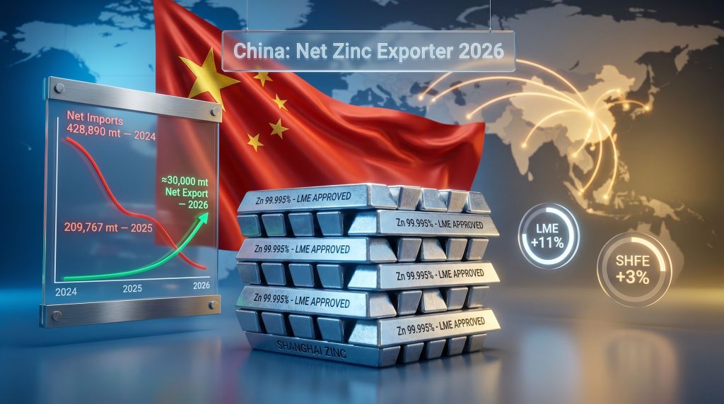 China net refined zinc exporter outlook 2026