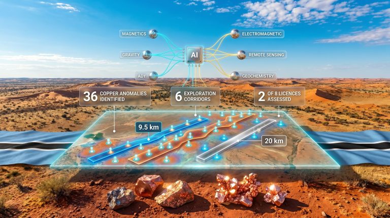 AI-assisted copper targets in Botswana infographic