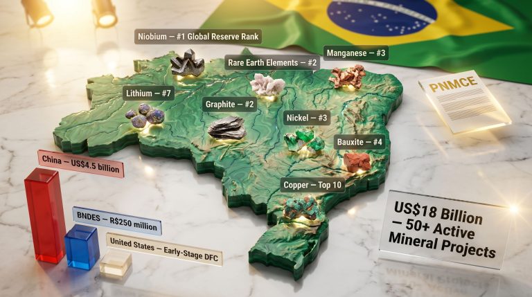 Brazil strategic minerals working group reserves map infographic