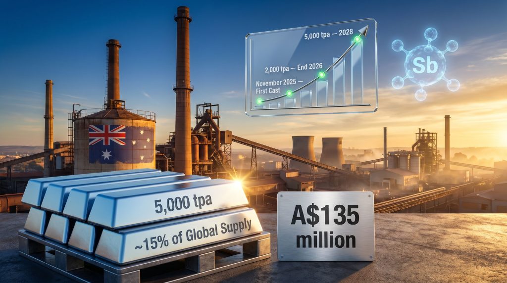 Australia antimony production in Port Pirie growth chart