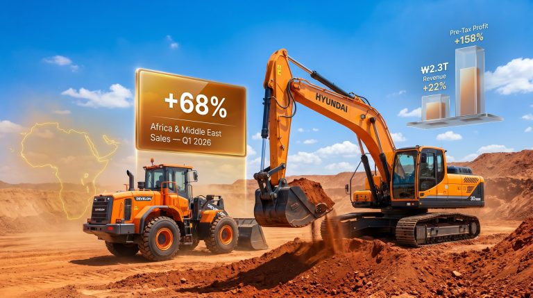 HD Construction Equipment Africa and Middle East sales up 68% infographic