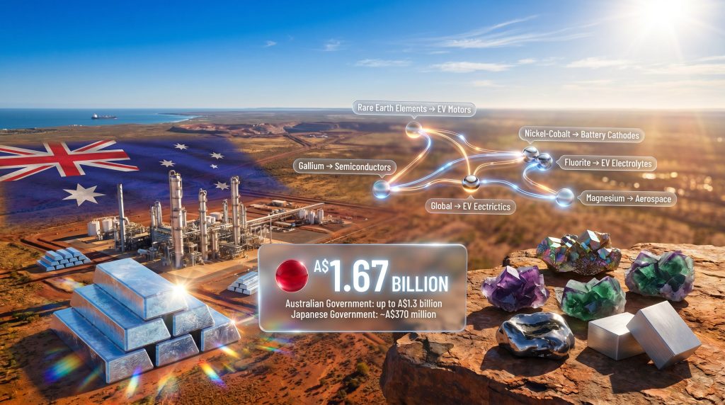Australia Japan critical minerals ties investment infographic