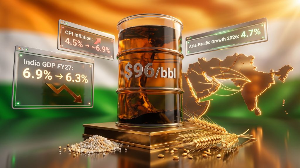 ADB oil price forecast India inflation GDP growth outlook