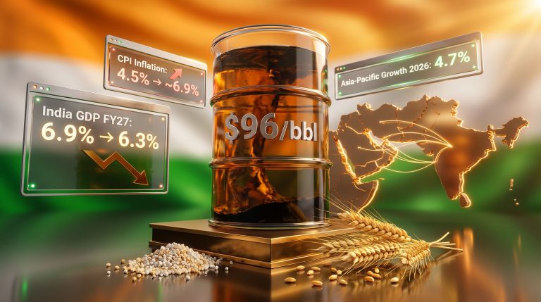 ADB oil price forecast India inflation GDP growth outlook