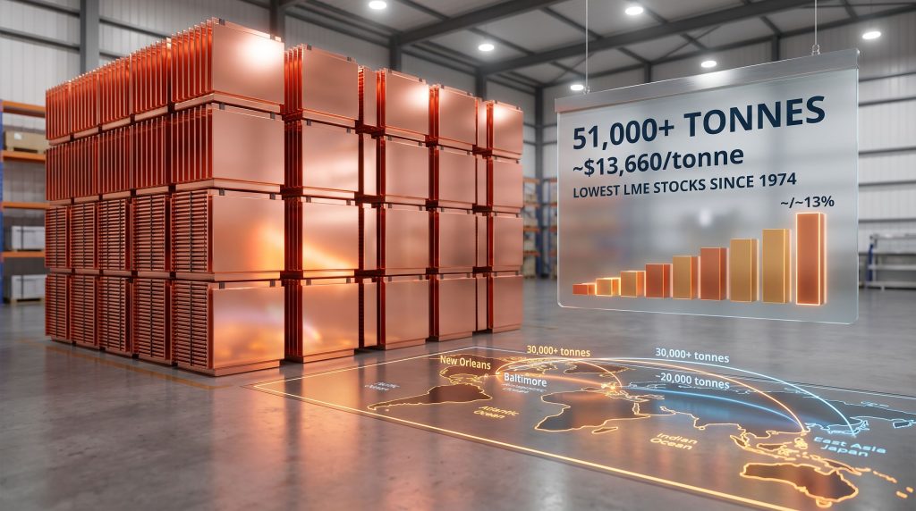 Trafigura copper withdrawals from LME warehouses infographic