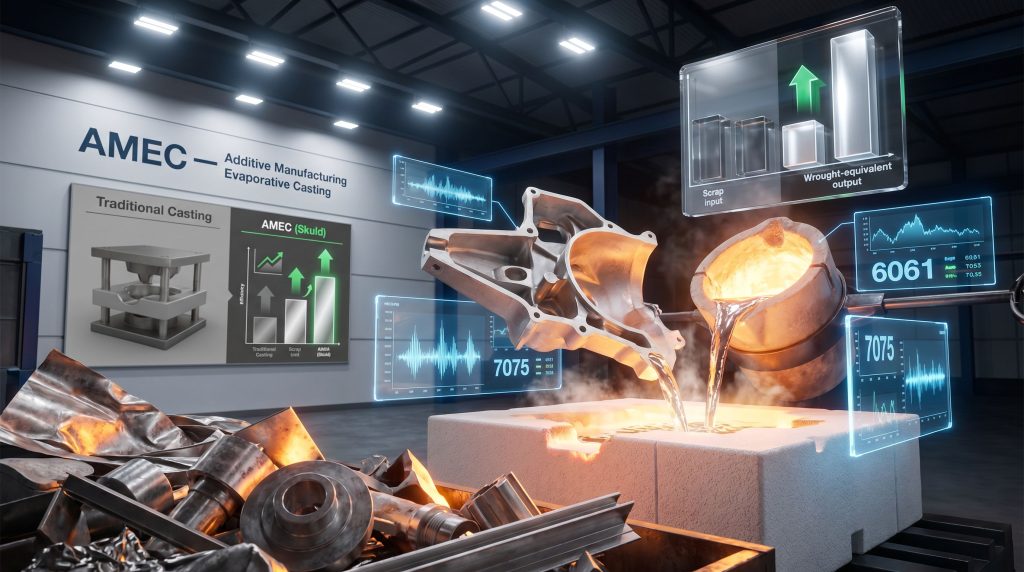 Skuld scrap-to-wrought aluminium casting patent process visualization