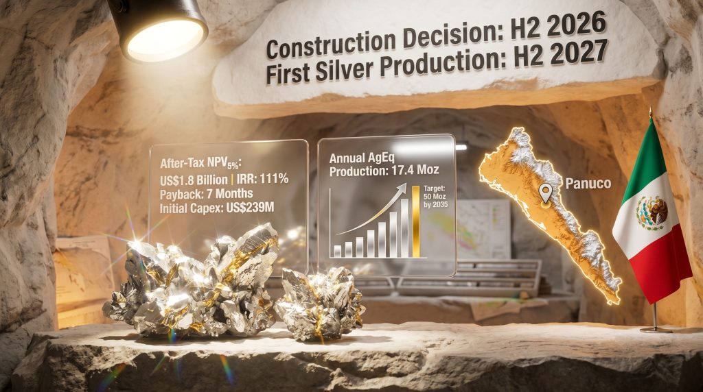 Vizsla Silver Panuco development readiness timeline infographic