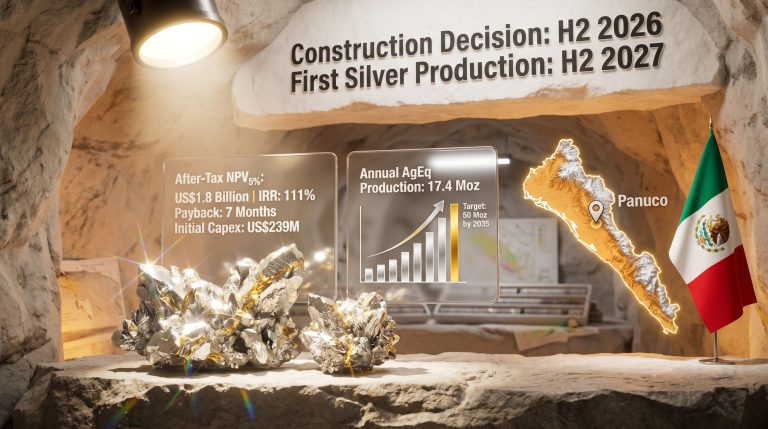 Vizsla Silver Panuco development readiness timeline infographic