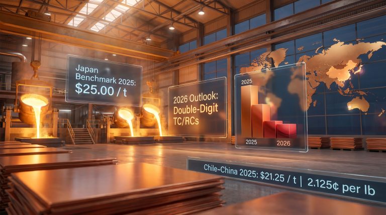 Sumitomo Metal copper treatment charges for 2026 outlook