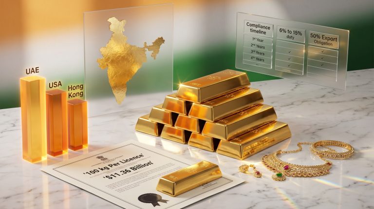 India caps duty-free gold imports policy illustration