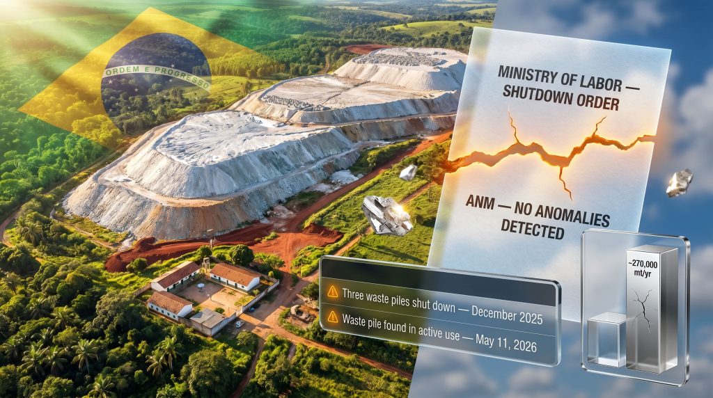Sigma Lithium fined in Brazil waste pile site