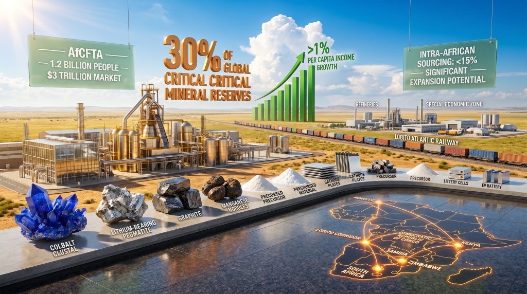 Africa mineral value addition and regional value chains infographic