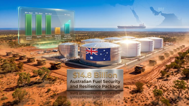 Australia permanent fuel reserve storage expansion infographic