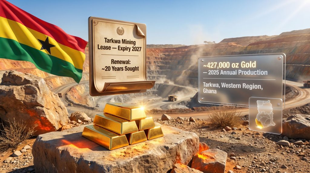 Gold Fields Tarkwa lease renewal in Ghana mine scene