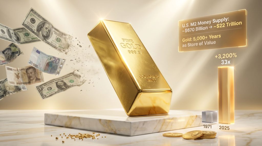 gold vs fiat currency value comparison chart