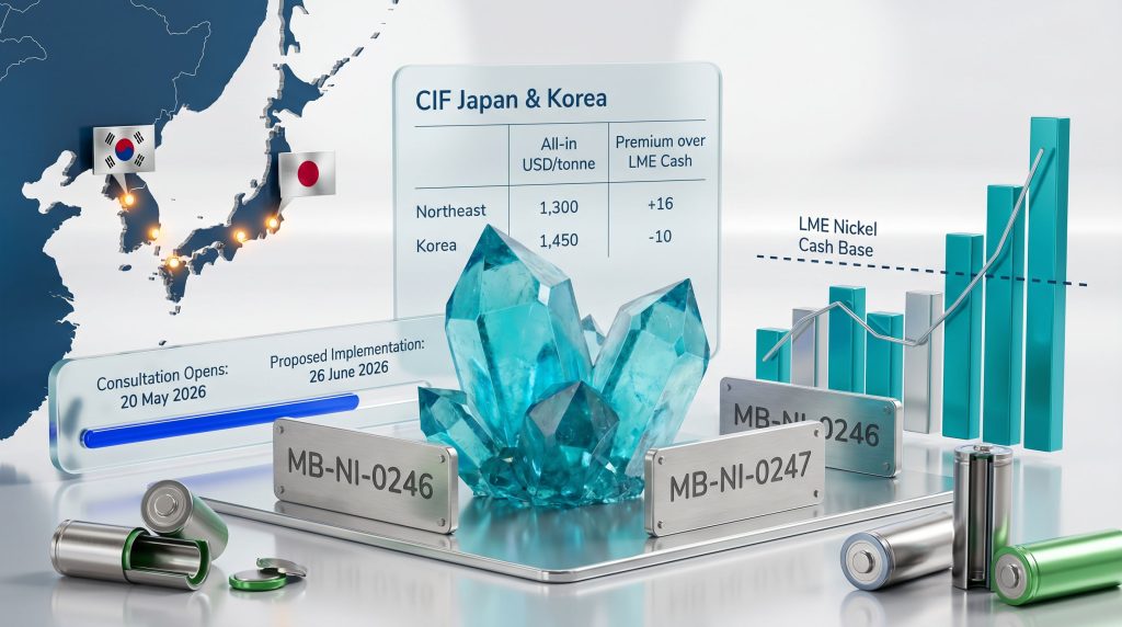 nickel sulfate cif Japan and Korea pricing notice graphic