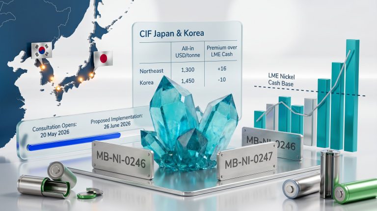 nickel sulfate cif Japan and Korea pricing notice graphic