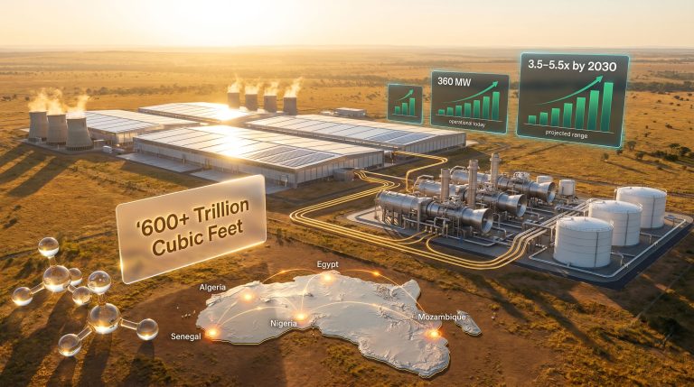 Africa natural gas for AI data centers infographic