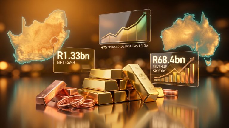 Harmony Gold returns to net cash infographic