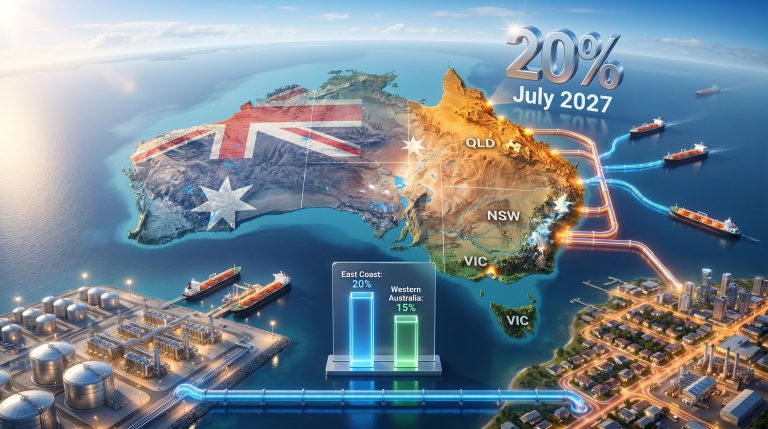 Australia gas reservation policy map infographic