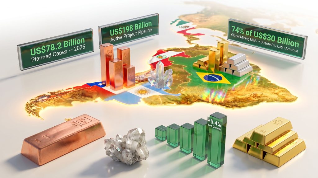 mining capex growth in Latin America infographic