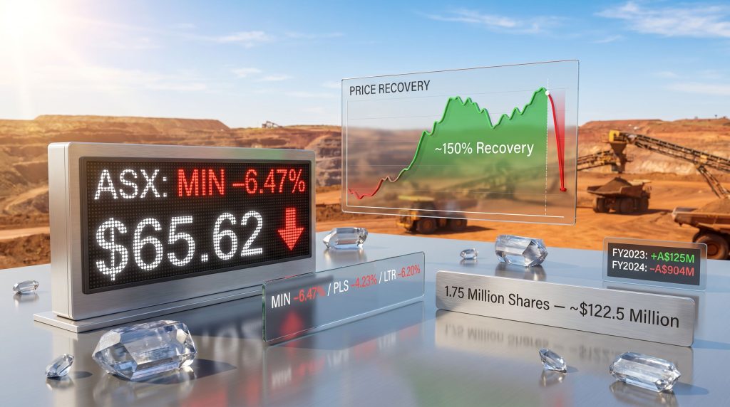 Mineral Resources share price fall after Chris Ellison stake sale graphic