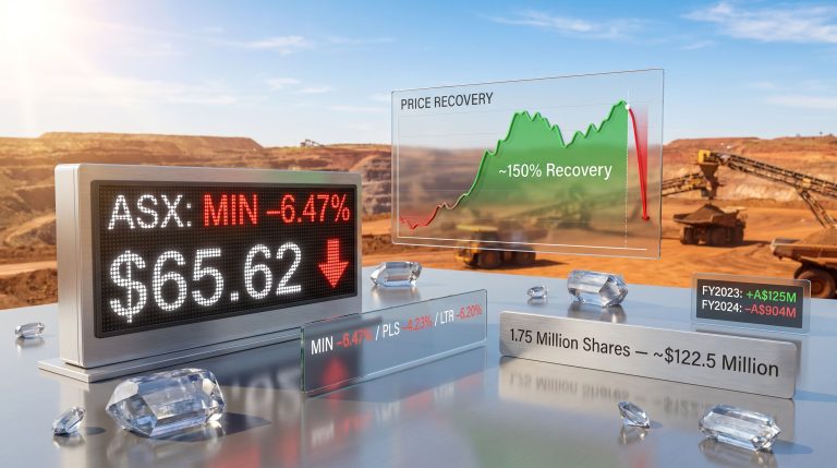 Mineral Resources share price fall after Chris Ellison stake sale graphic