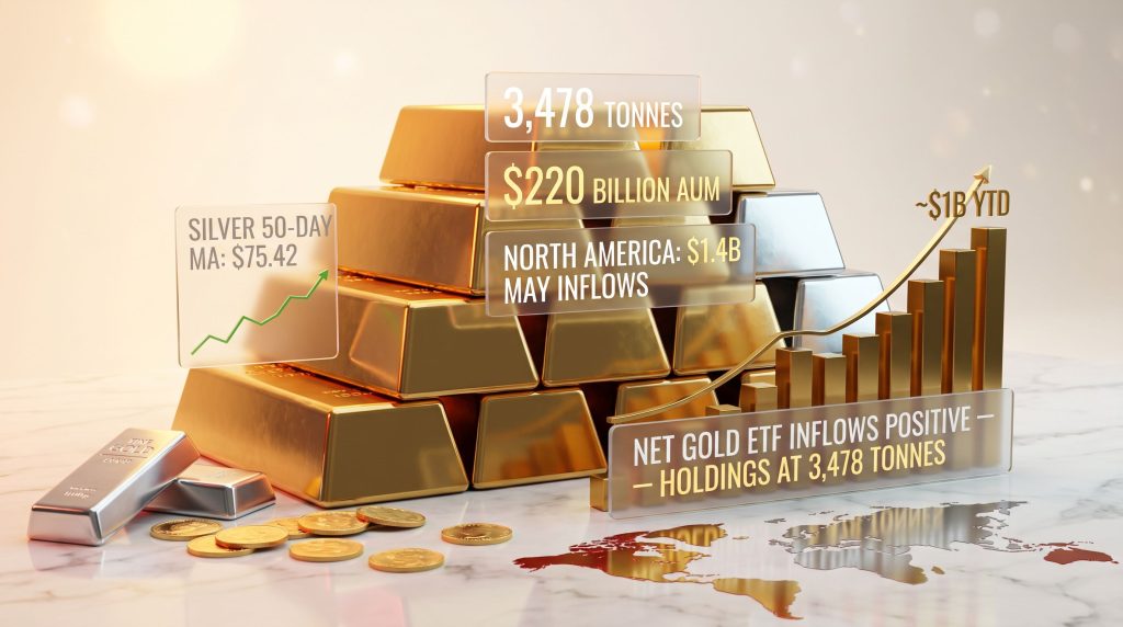 net gold ETF inflows turned positive chart