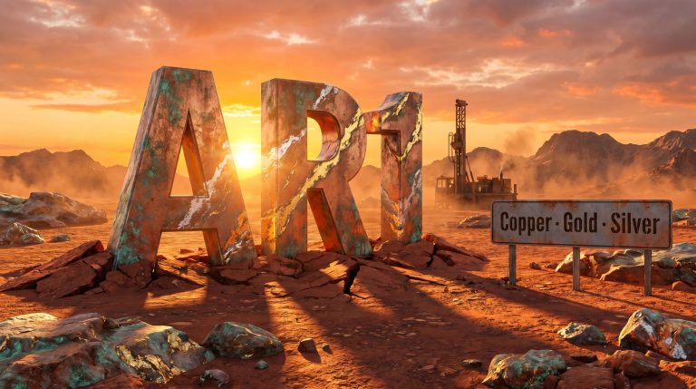 Austral Resources Australia Ltd-AR1-ART mining landscape with copper-gold-silver sign