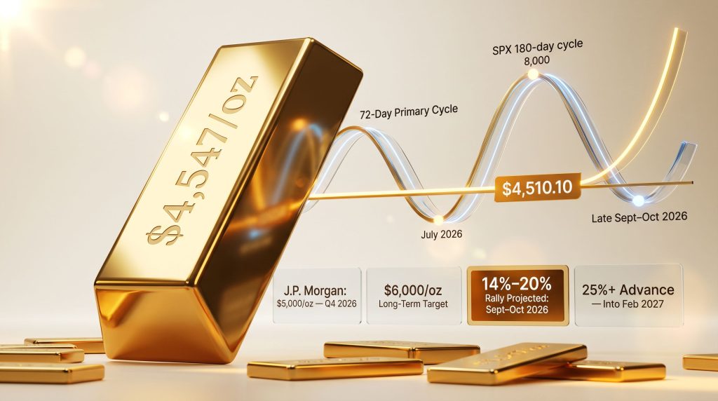 gold cycle and U.S. stocks update chart