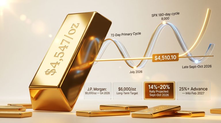 gold cycle and U.S. stocks update chart