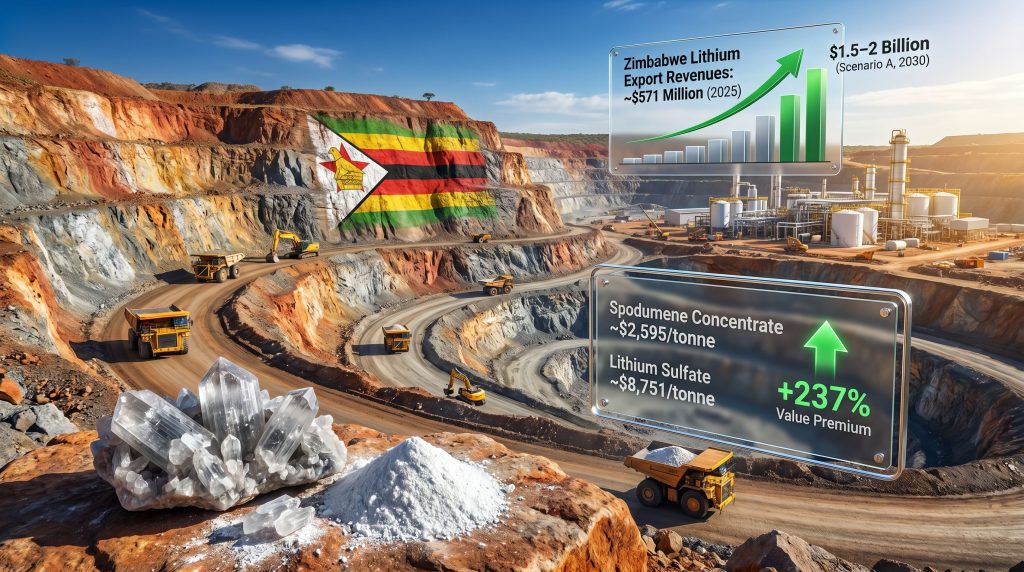 Zimbabwe lithium export ban boosts processing value