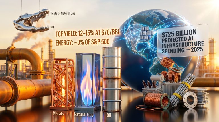 energy stocks in a commodity cycle infographic