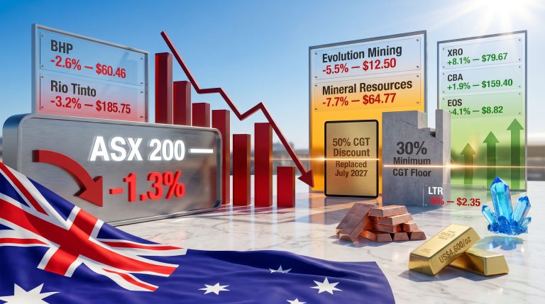 ASX 200 falls after Federal Budget capital gains tax changes