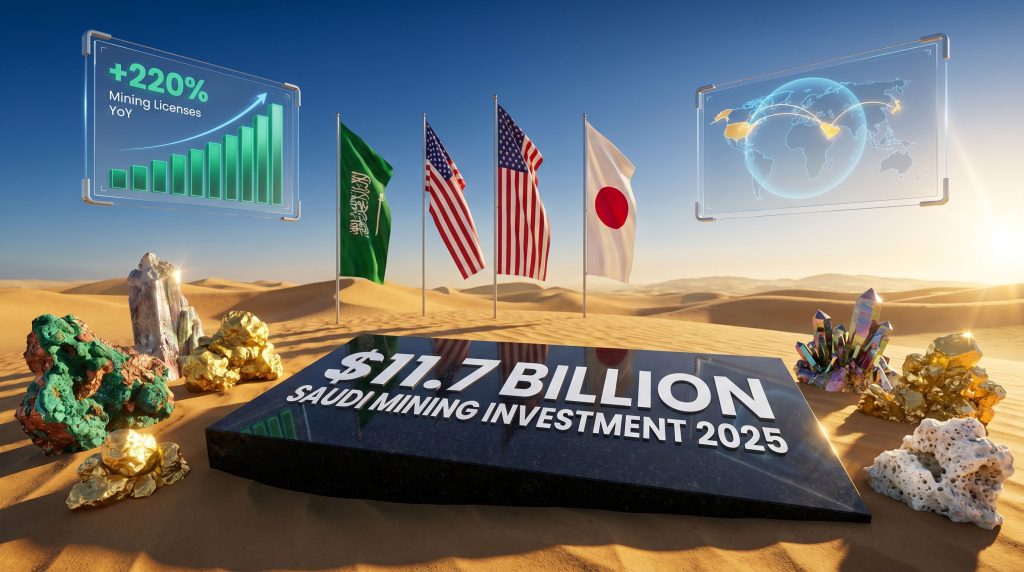 Saudi Arabia mining and energy partnerships with US and Japan investment growth