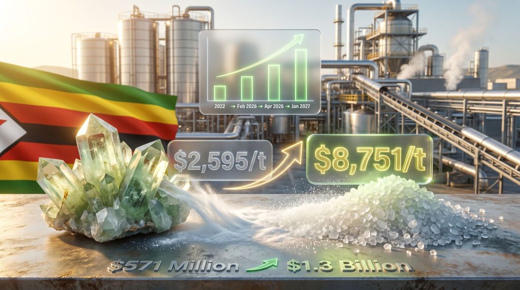 Zimbabwe lithium export ban boosts processing value