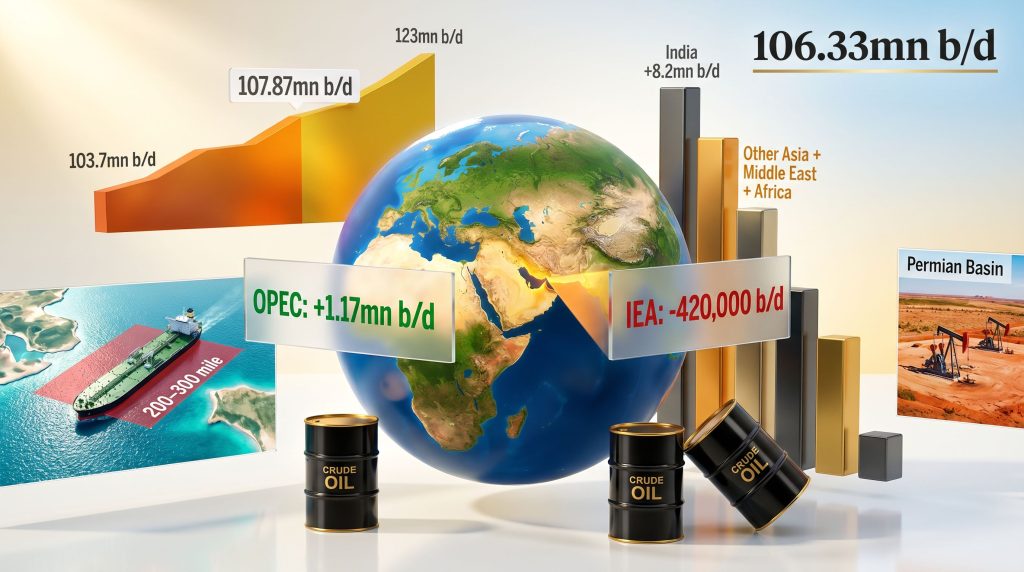 Opec oil demand growth forecast infographic