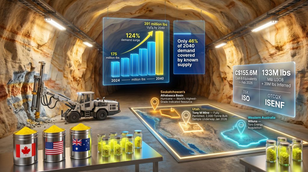 IsoEnergy uranium supply shortage mine infographic